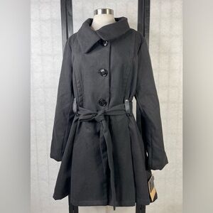 Steve Madden Elegant Black Women's Coat XL